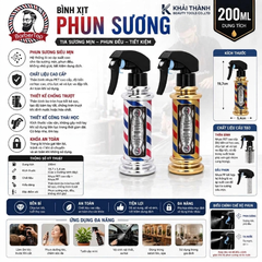 Bình Xịt Sương Nhôm Kẻ Sọc 200ml XD-23
