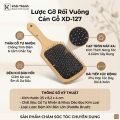 Lược Gỡ Rối Vuông Cán Gỗ XD-127