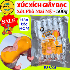 Xúc Xích Phô Mai Nướng Giấy Bạc S2 500g - Cheese Sausage BBQ