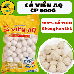 Cá Viên AQ CP 500g (Size 160 Viên/kg) - Fish Ball Cho Lẩu & Quán Ăn Topping mì cay