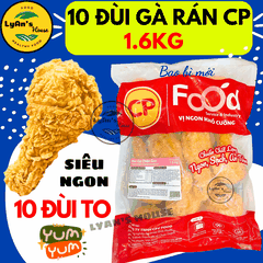 Đùi Gà Rán Jumbo CP Size L 1.6kg (10 Cái) - Fried Chicken Tẩm Vị Sẵn