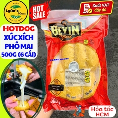 Hotdog Xúc Xích Phô Mai BEVIN 500g - 6 cây - LyAn's House