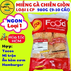Loại 1 - Má Đùi Gà Chiên Giòn CP 980g (9-10 Miếng) - Gà Rán Giòn Cho Quán Ăn Tacos