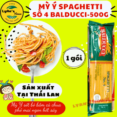 Mỳ Ý Spaghetti Balducci 500g (Sợi số 4) - Pasta Sợi Tròn Cho Nhà Hàng