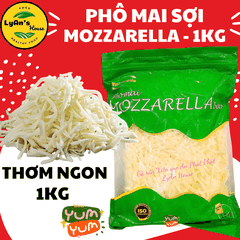 Phô Mai Sợi Mozzarella 1kg - Mozzarella Cheese Cho Pizza