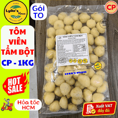 1kg Tôm Viên Tẩm Bột CP (Gói To Tiện Lợi Quán Ăn Vặt)