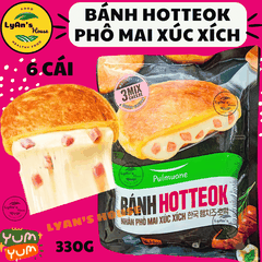 Bánh Hotteok Nhân Phô Mai Xúc Xích 360g (6 Cái) - Bánh Ăn Vặt Kiểu Hàn