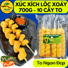 Xúc Xích Lốc Xoáy Tẩm Bột 650g (10 Cây)