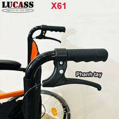 Xe lăn gấp gọn xách tay bánh căm 20inch Lucass X61B