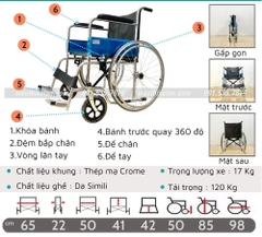 Xe lăn tiêu chuẩn, bánh tăm Lucass X9