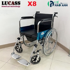Xe lăn tiêu chuẩn, có bô vệ sinh Lucass X8J