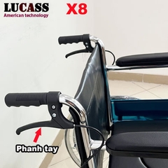 Xe lăn tiêu chuẩn, có bô vệ sinh Lucass X8J