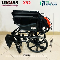 Xe lăn du lịch bánh đúc 16inch Lucass X92