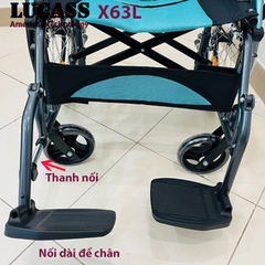 Xe lăn cao cấp gấp gọn xách tay Lucass X63L