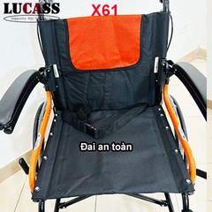 Xe lăn gấp gọn xách tay bánh căm 20inch Lucass X61B
