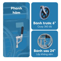 Xe lăn tiêu chuẩn Lucass X9