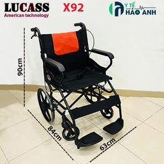 Xe lăn du lịch bánh đúc 16inch Lucass X92