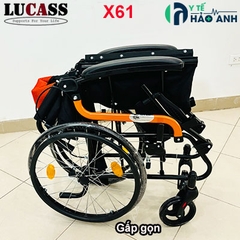 Xe lăn gấp gọn xách tay bánh căm 20inch Lucass X61B