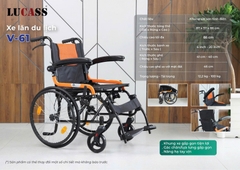 Xe lăn gấp gọn xách tay bánh căm 20inch Lucass X61B