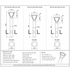 Đèn Trụ Sân Vườn Tán Vòm LL14