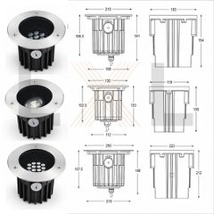 Đèn Âm Đất  LXL-BDA1203 - 36W