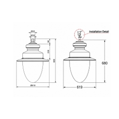 Đầu đèn sân vườn SEFAT LXL-SV022