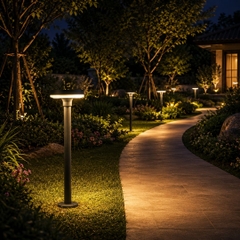 Đèn Nấm Đĩa Tròn Thân Trụ   LL13