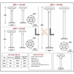 Đèn Nấm Đĩa Tròn Thân Trụ   LL13