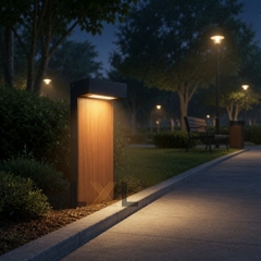 Đèn Bollard Màu Gỗ LL23