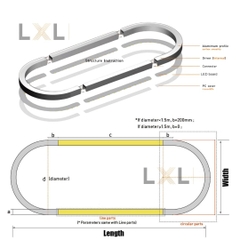 Đèn Thả Hình Oval Nhôm Profile