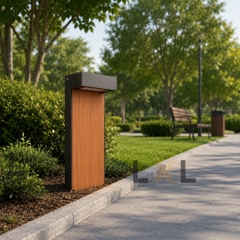 Đèn Bollard Màu Gỗ LL23