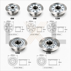 Đèn Âm Nước Bánh Xe LXL-UW05-12W
