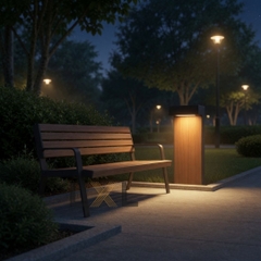 Đèn Bollard Màu Gỗ LL23
