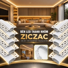 Đèn led thanh nhôm Ziczac ( giấu viền )