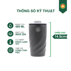 CỐC GIỮ NHIỆT VORTEX CALIX CERAMICA ECO