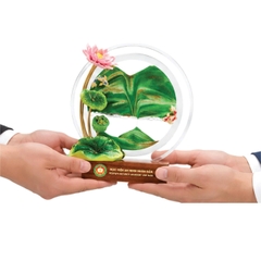 TRANH CÁT HOA SEN "TÂM TRONG NHƯ NGỌC"