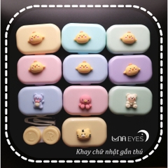 Khay gương mini chữ nhật gắn thú