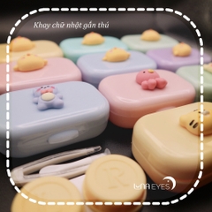 Khay gương mini chữ nhật gắn thú