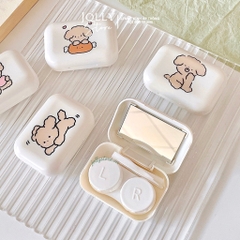 Khay cún nâu cute LUNA EYES kèm dụng cụ đeo
