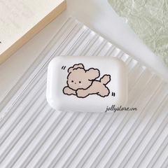 Khay cún nâu cute LUNA EYES kèm dụng cụ đeo