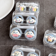 Khay - Hộp giấy đựng lens BABIEE hồng xinh xắn thỏ tai dài cinnamoroll JOLLY kèm dụng cụ đeo