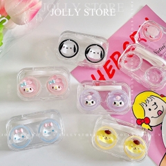 Khay đựng lens trong suốt gắn thú JOLLY xinh xắn kèm dụng cụ đeo