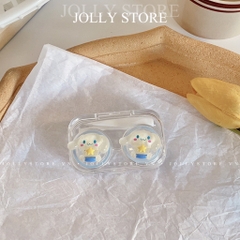 Khay đựng lens trong suốt gắn thú JOLLY xinh xắn kèm dụng cụ đeo
