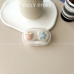 Khay đựng lens gắn thú hộp tròn JOLLY kèm dụng cụ đeo