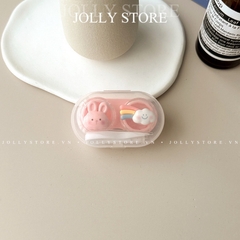 Khay đựng lens gắn thú hộp tròn JOLLY kèm dụng cụ đeo