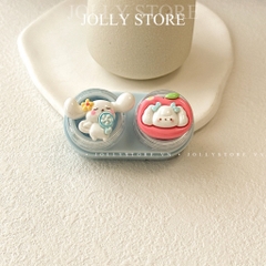 Khay đựng lens dễ thương gắn thú JOLLY kèm dụng cụ đeo