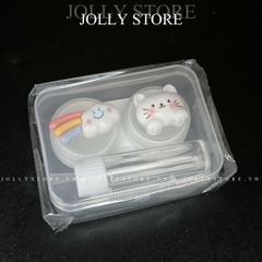 Khay gắn thú hộp vuông kèm dụng cụ đeo lens JOLLY