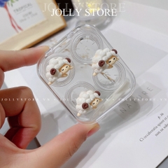 KHAY ĐỰNG LENS TRONG SUỐT GẮN NƠ - GẮN CỪU Kèm dụng cụ đeo lens