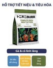 Thức ăn hoàn chỉnh cho mèo mọi lứa tuổi Bubr Công thức gà & cỏ linh lăng (Hỗ trợ tiết niệu và tiêu hóa) 1 kg