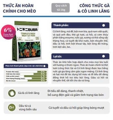 Thức ăn hoàn chỉnh cho mèo mọi lứa tuổi Bubr Công thức gà & cỏ linh lăng (Hỗ trợ tiết niệu và tiêu hóa) 1 kg